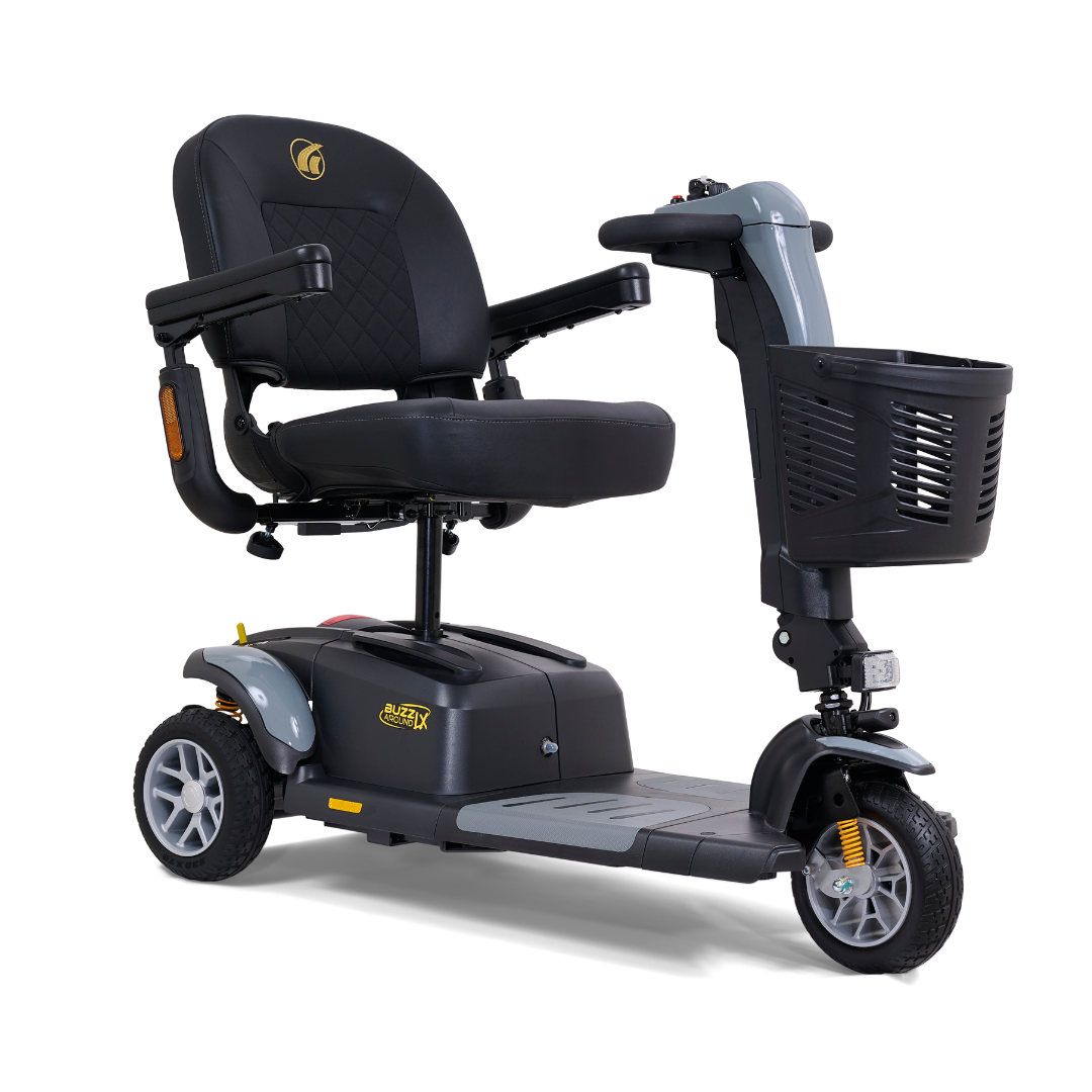 Golden Tech Buzzaround LX - Luxury 3 Wheel Portable Mobility Scooter - Stone Grey right